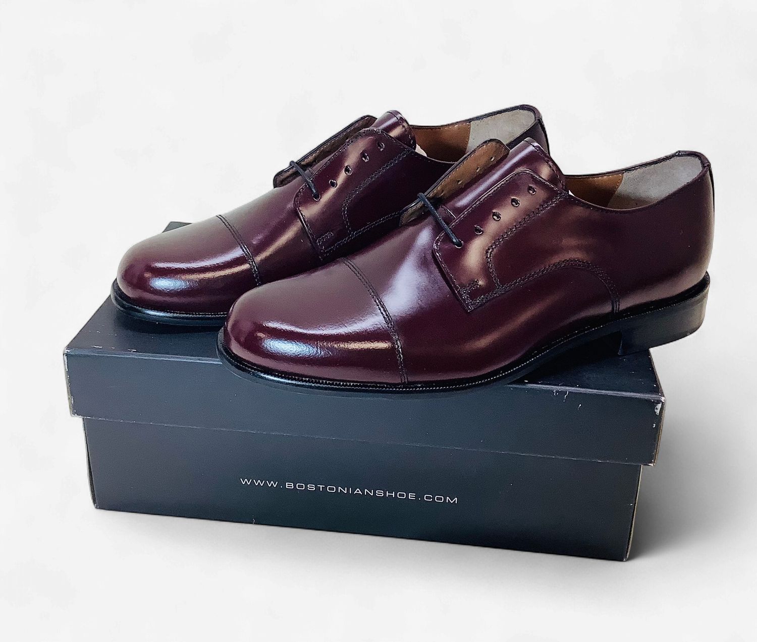 Bostonian Akron Oxford Shoes, Burgundy (Men's Size 10M) - CL2102