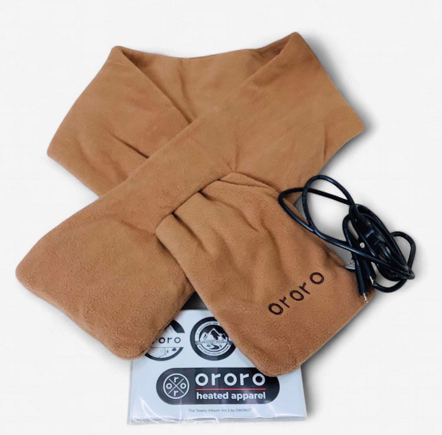 Ororo Heated Scarf/Neck Warmer with Rechargable Battery &amp; USB, Dark Khaki - RS5707