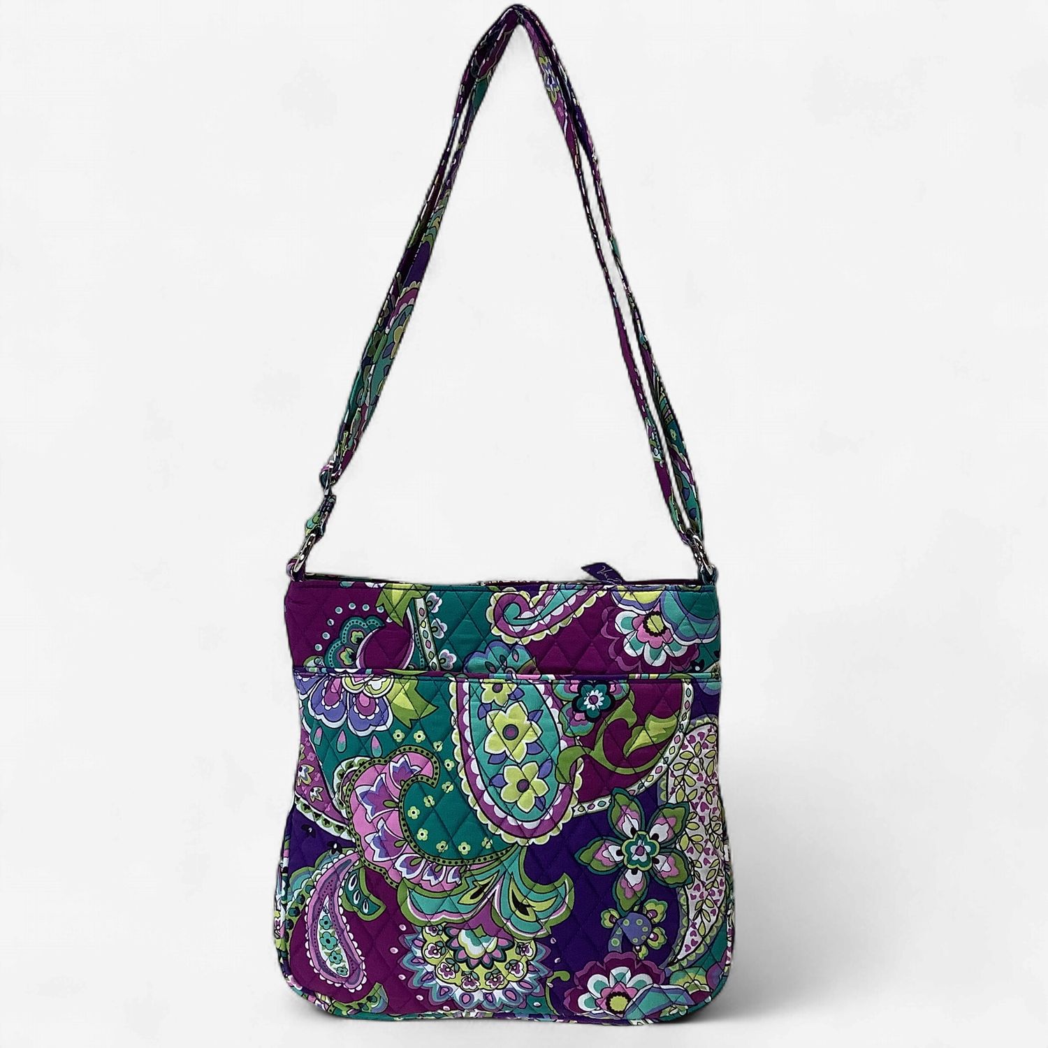 Vera Bradley Plum Crazy Purple Paisley Hipster Crossbody w/Matching Wallet - RS5744