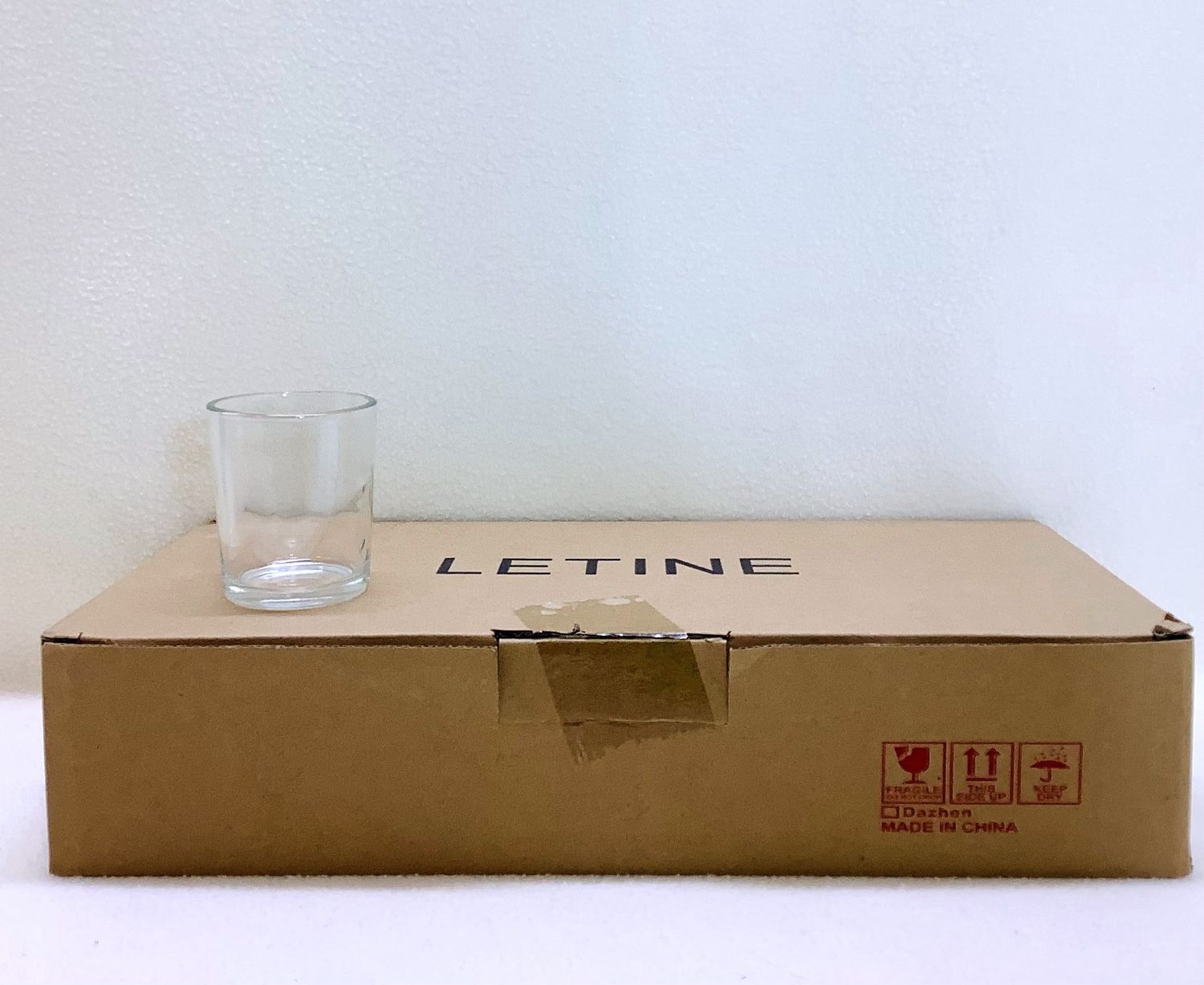 Letine Clear Glass Votive Candle Holders (Set of 18) - RS5749