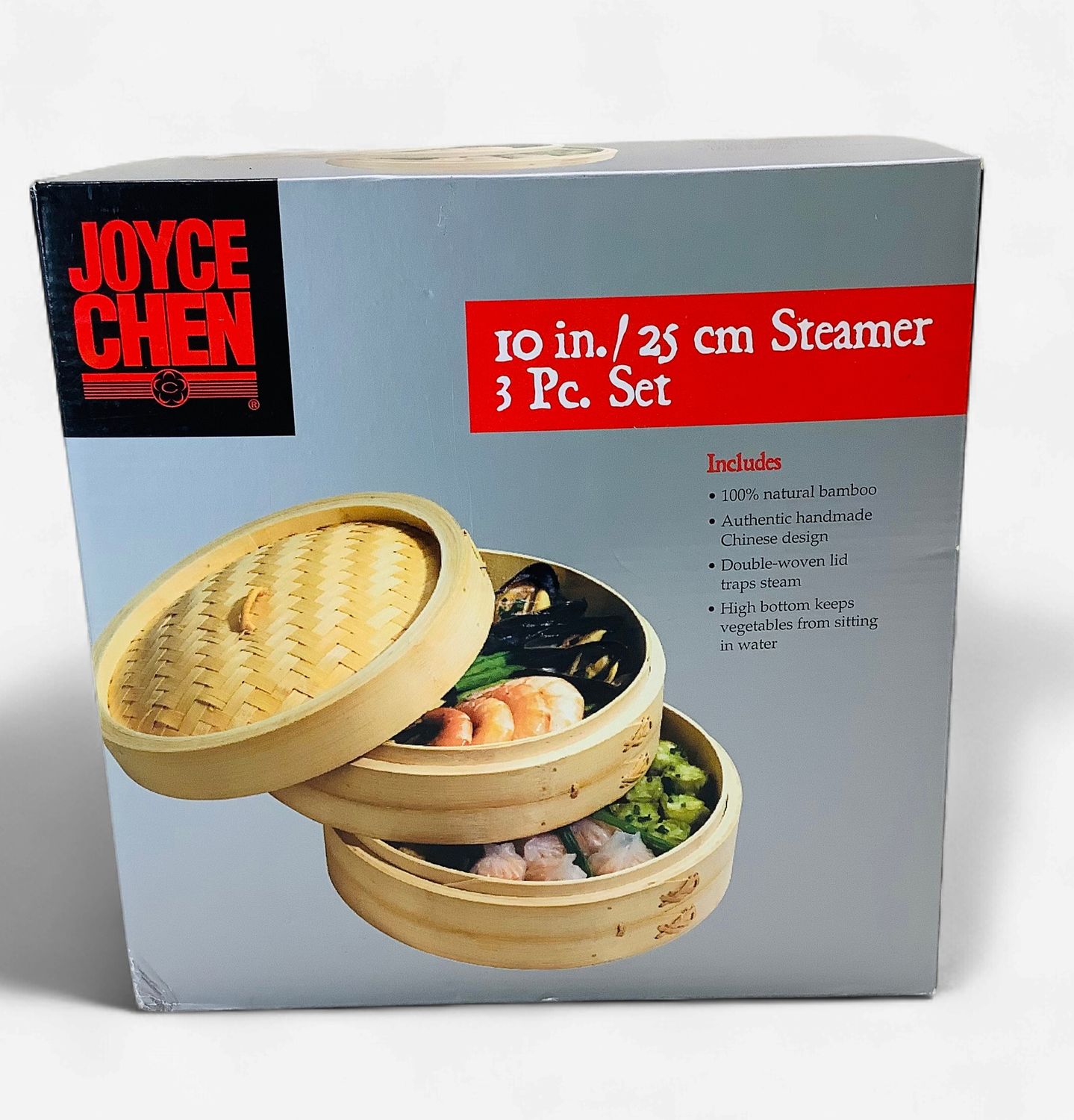Joyce Chen 10" Bamboo 3-PC Steamer Set - RS5755