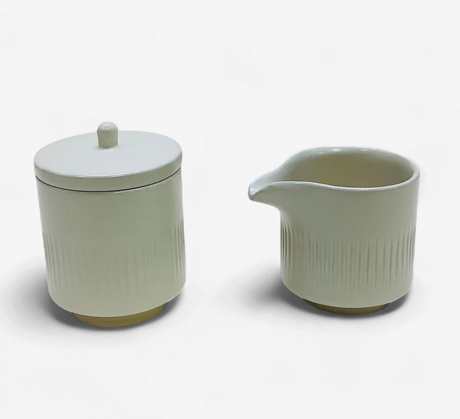 Magenta Citrine Everyday Collection Ribbed Ceramic Creamer &amp; Sugar Jar - RS5767