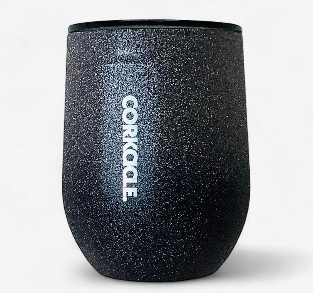 Corkcicle 12 oz. Stemless Insulated Wine Tumbler, Stardust Black Glitter - RS5778