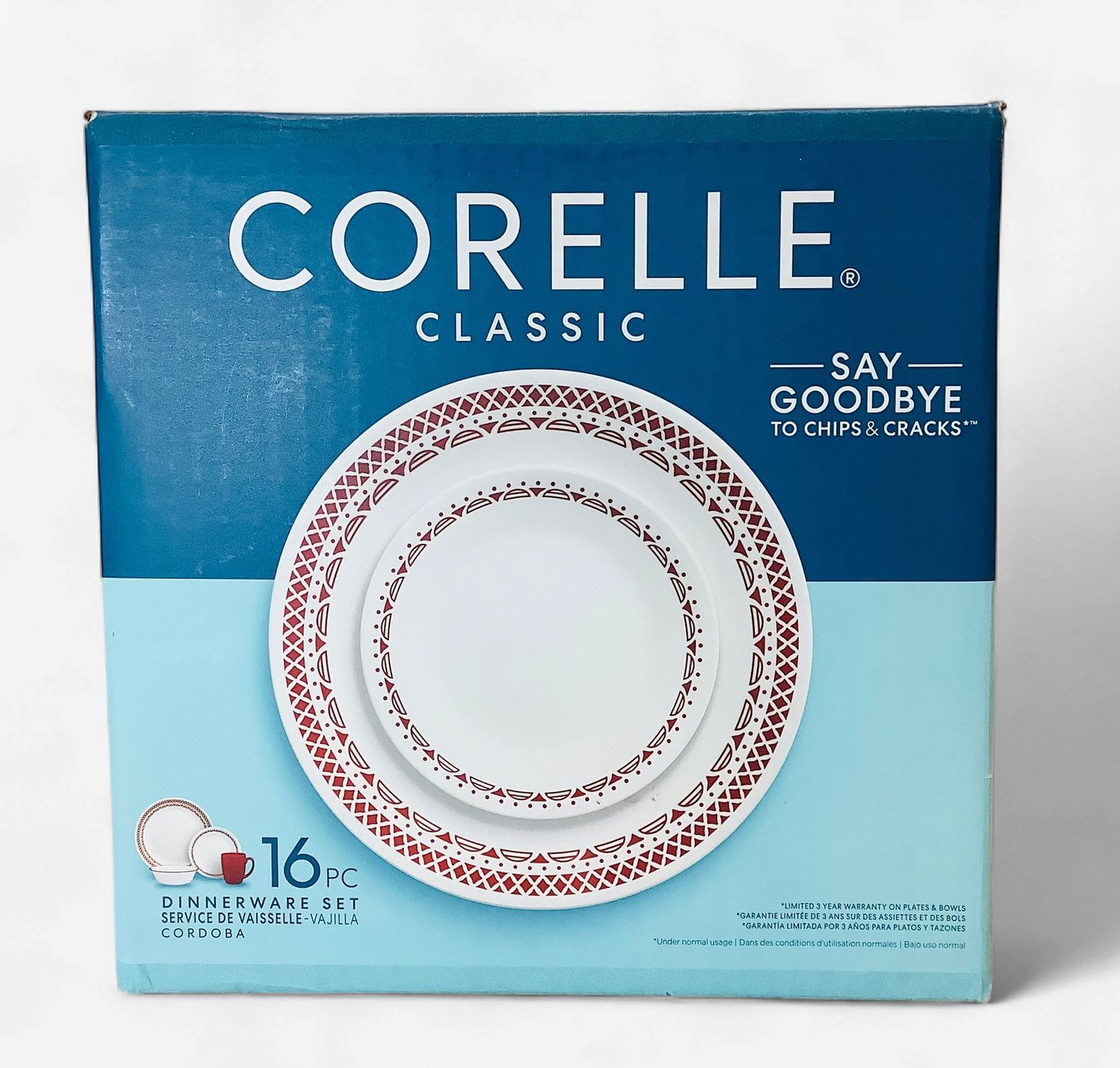 Corelle Classic 16 PC Dinnerware Set in Cordoba Pattern - RS5775