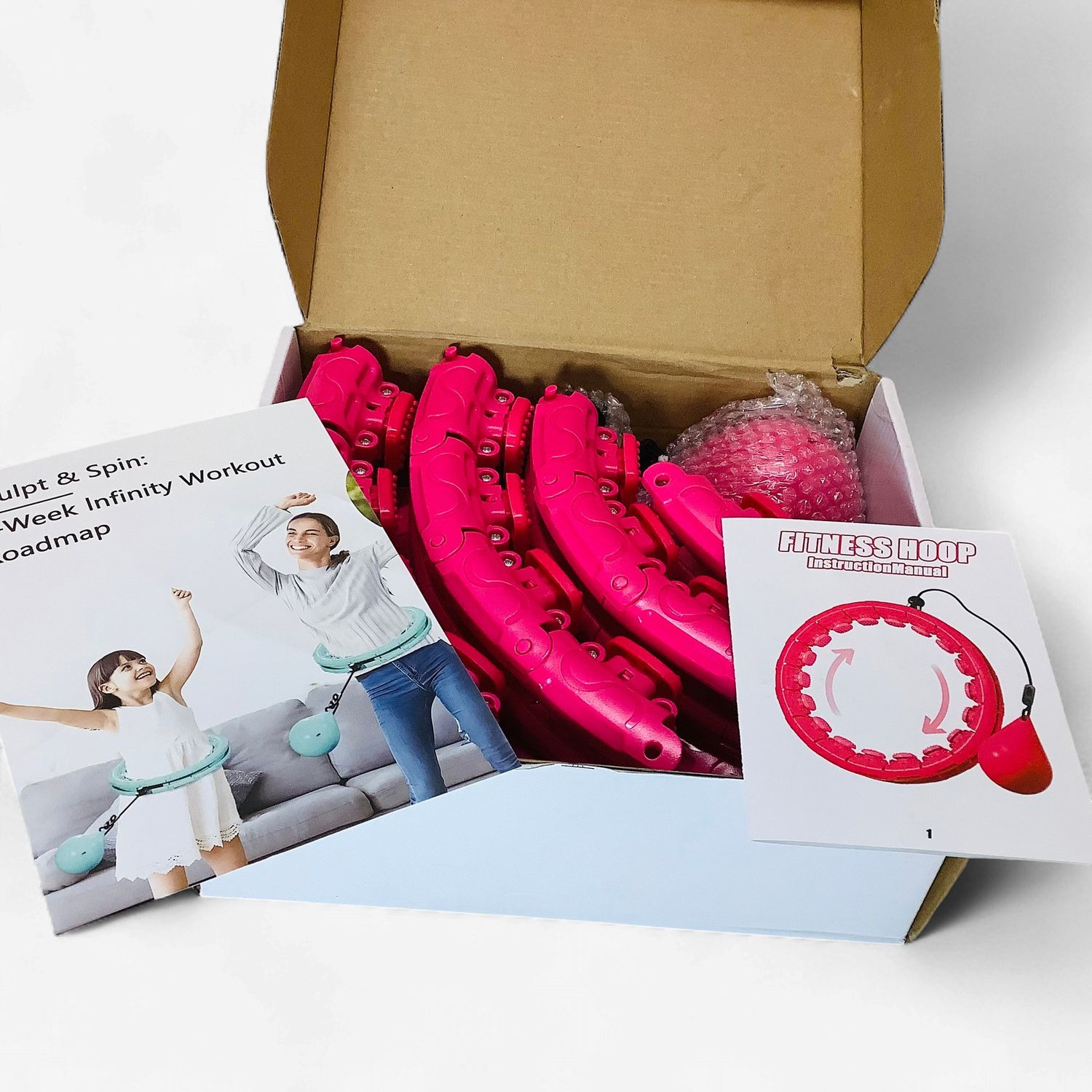 Infinity Weighted Fitness Hoop, Pink - RS5783
