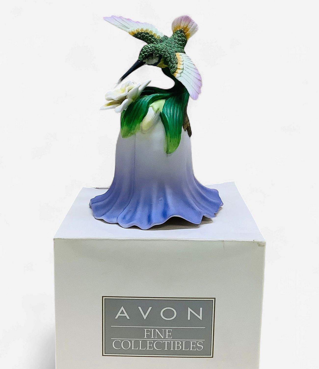 Avon 2000 Vintage Hand Painted Hummingbird Collectible Porcelain Bell - RS5784