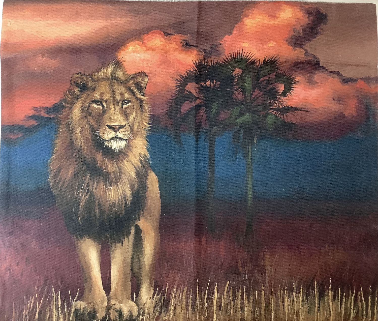 African Spirit Whimsical Collection Lion Pillow Cover - RS5793