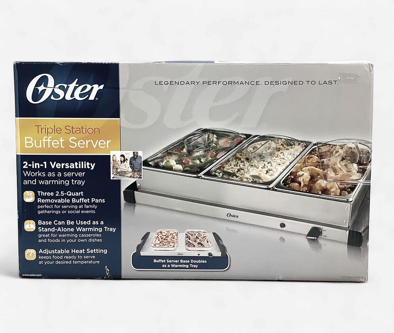 Oster Triple Station Buffet Server &amp; Warming Tray - RS5800
