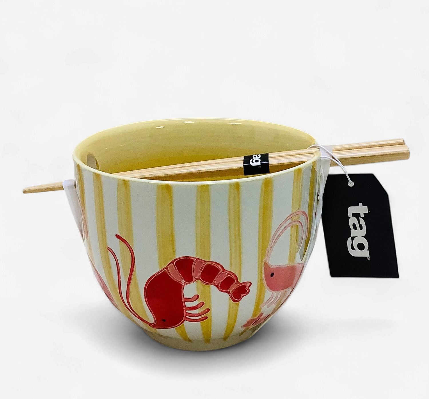 Tag 16 oz. Shrimp Noodle Bowl w/Chopsticks - RS5817