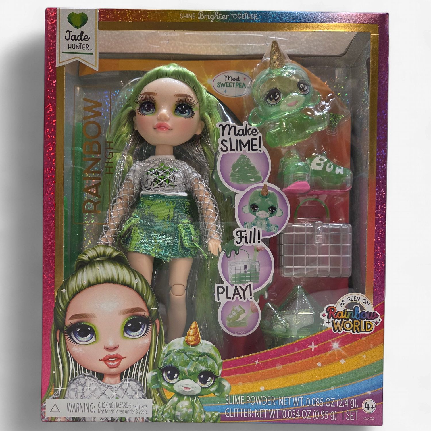 Rainbow High Posable Fashion Doll (Ages 4+) - RS5823, Color: Jade Hunter