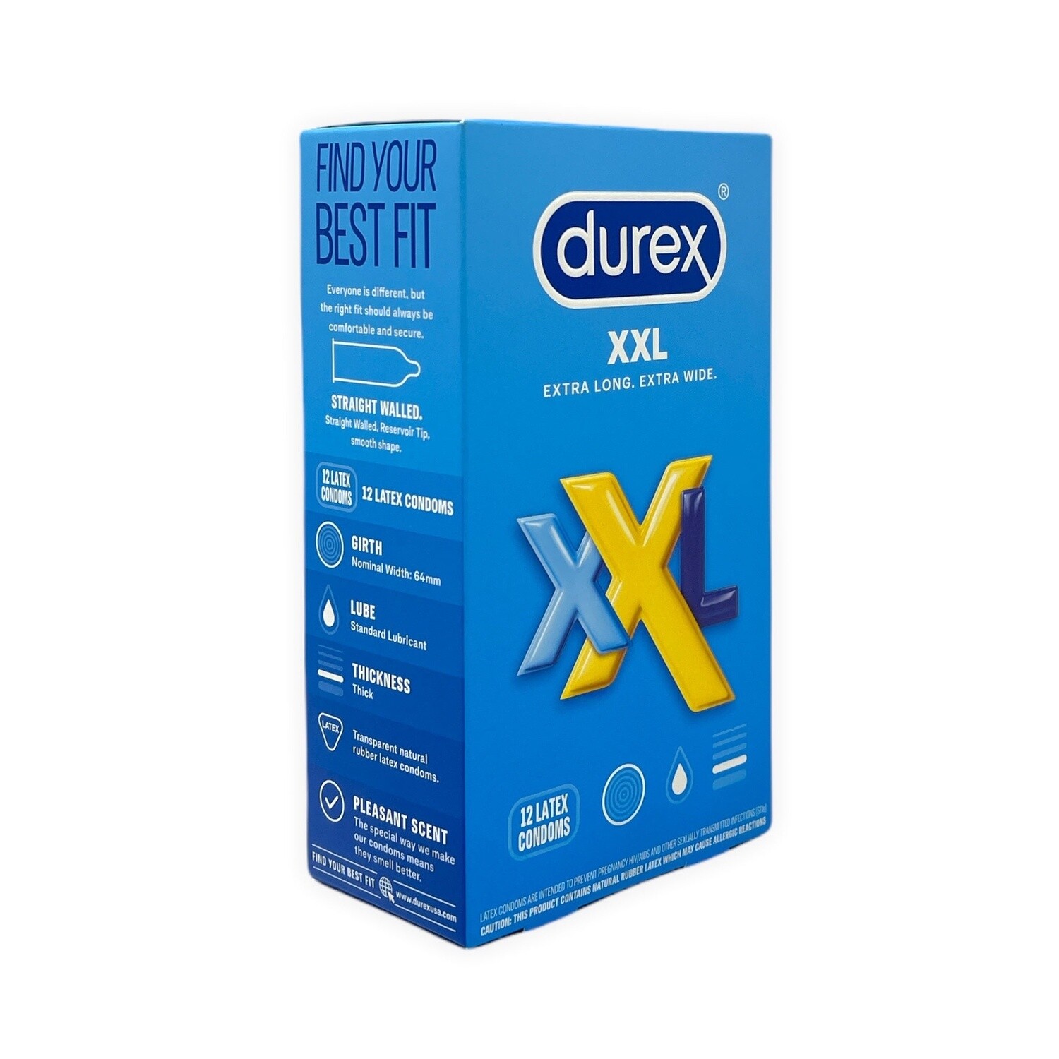 Durex XXL Latex Condoms - 12 Pack