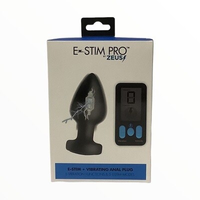 E-stim Vibrating Remote Control Anal Plug