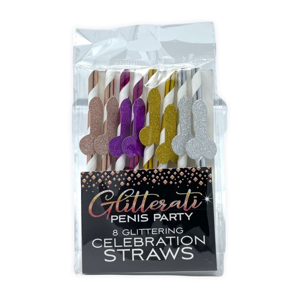 Glitterati Penis Cocktail Straws