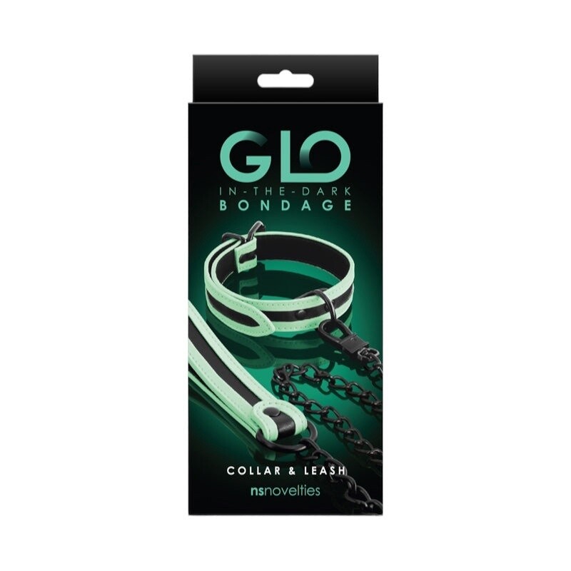 Glo Bondage Glow In The Dark Collar And Leash
