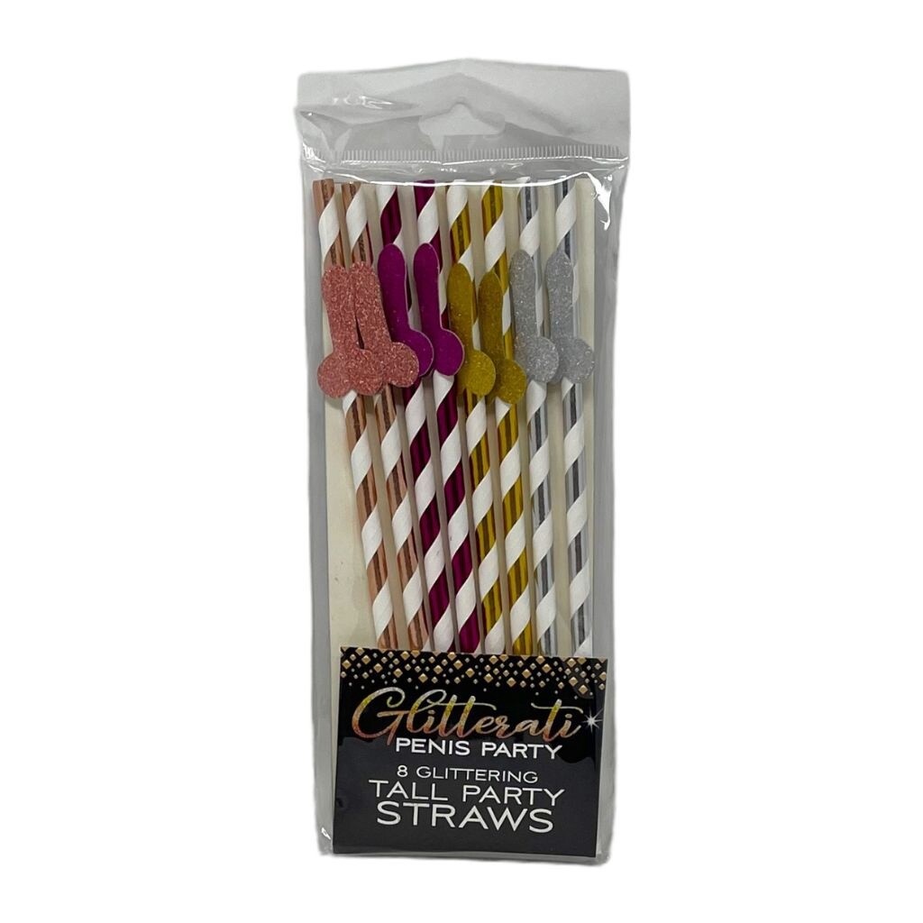 Glitterati Tall Penis Straws