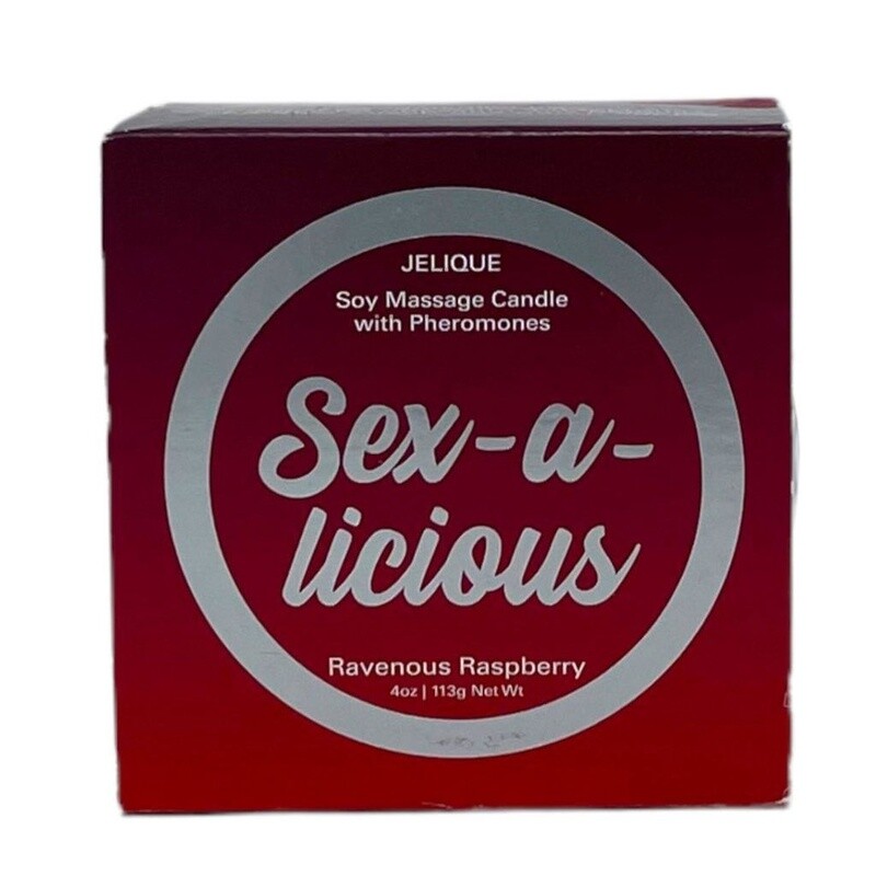 Sex-a-licious Ravenous Raspberry Pheromone Soy Massage Candle