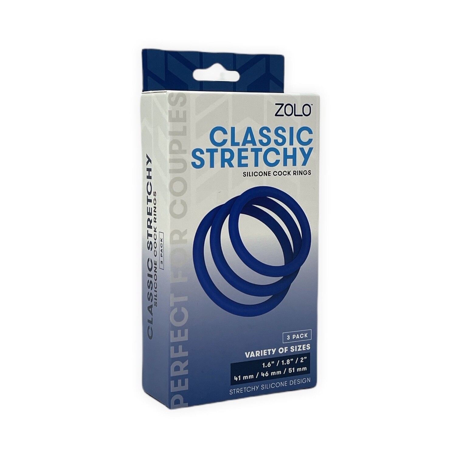 Zolo Classic Stretchy Silicone C-Rings 3 Pack