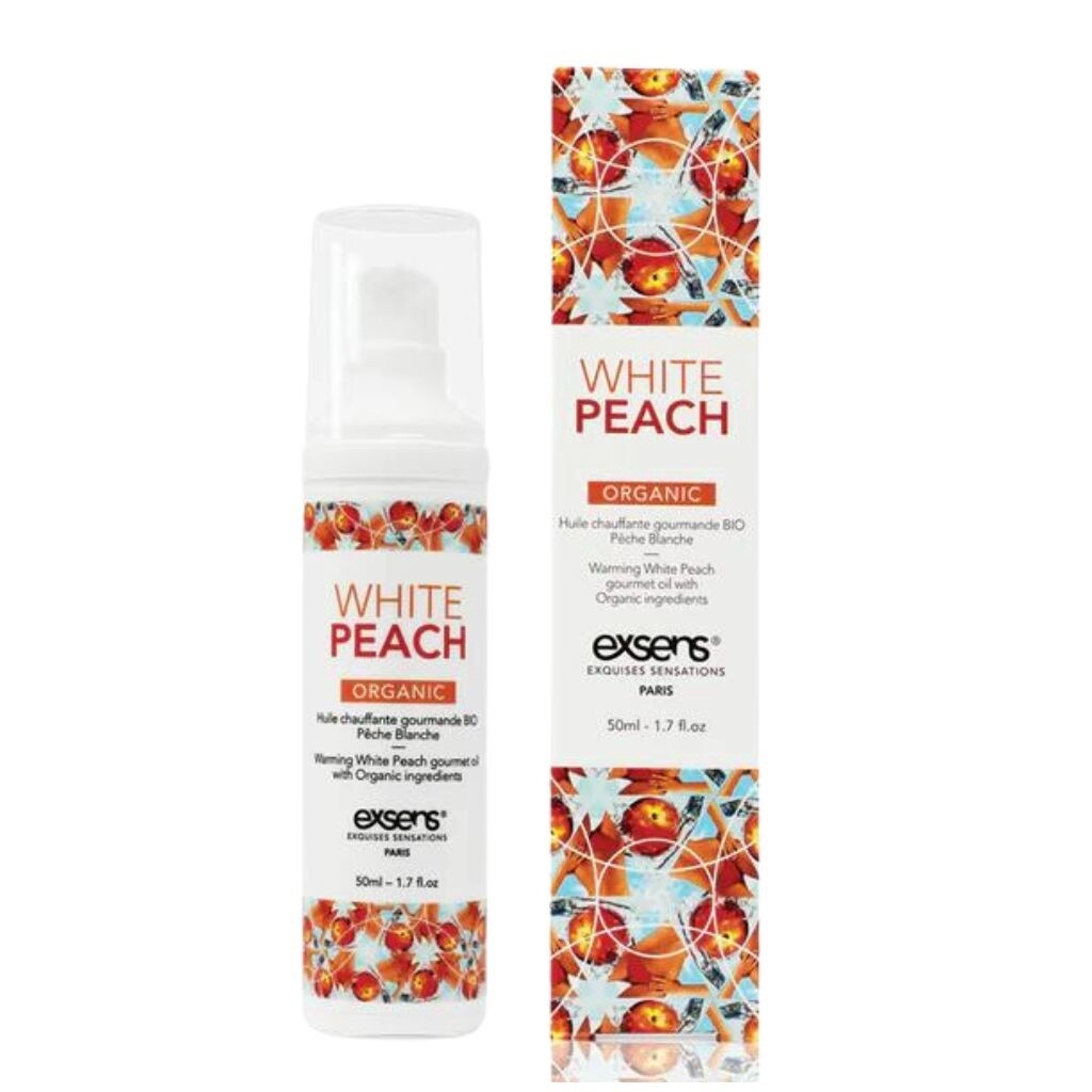 Exsens Organic White Peach Warming Massage Oil 1.7 oz