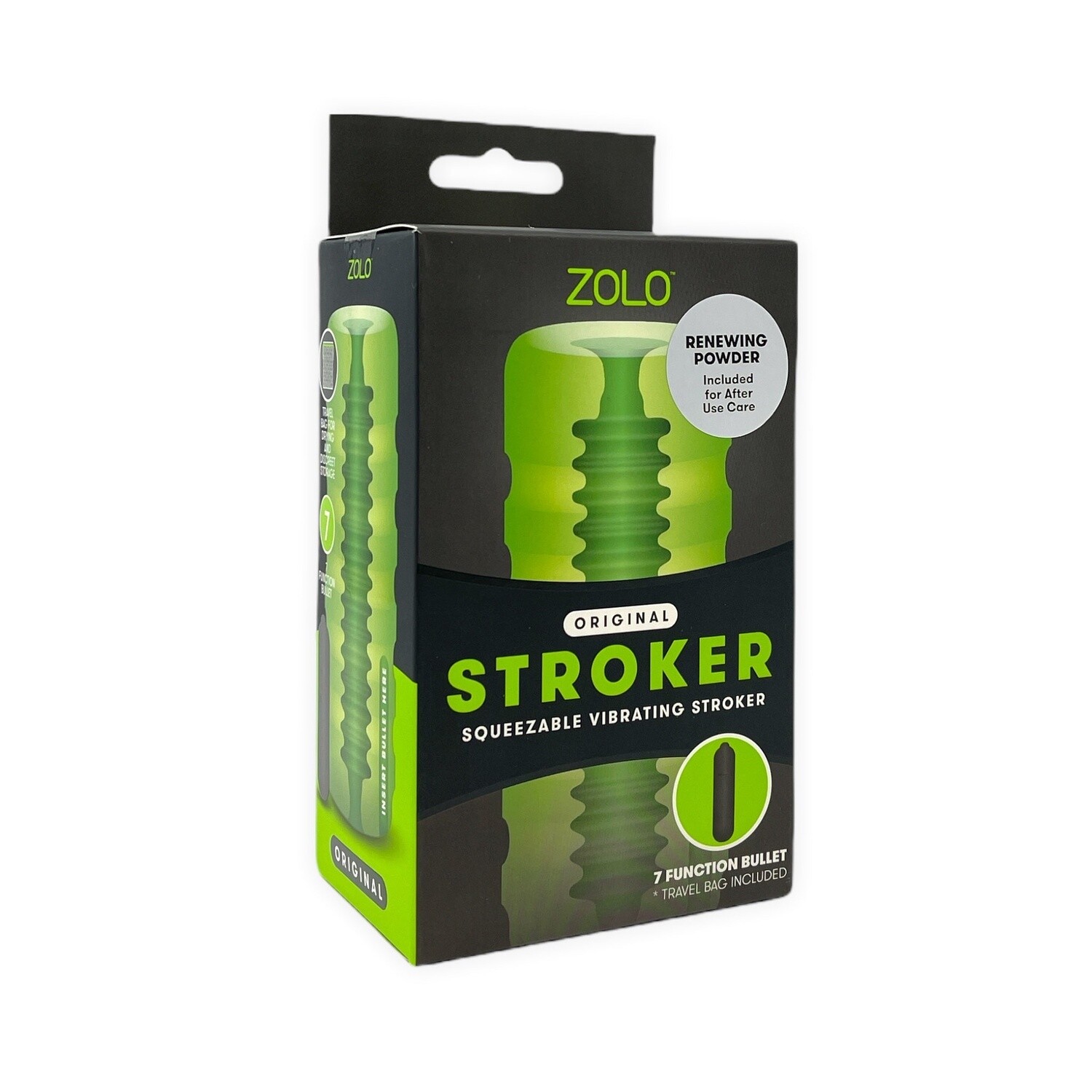 Zolo Squeezable Vibrating Stroker, Style: Original (Green)