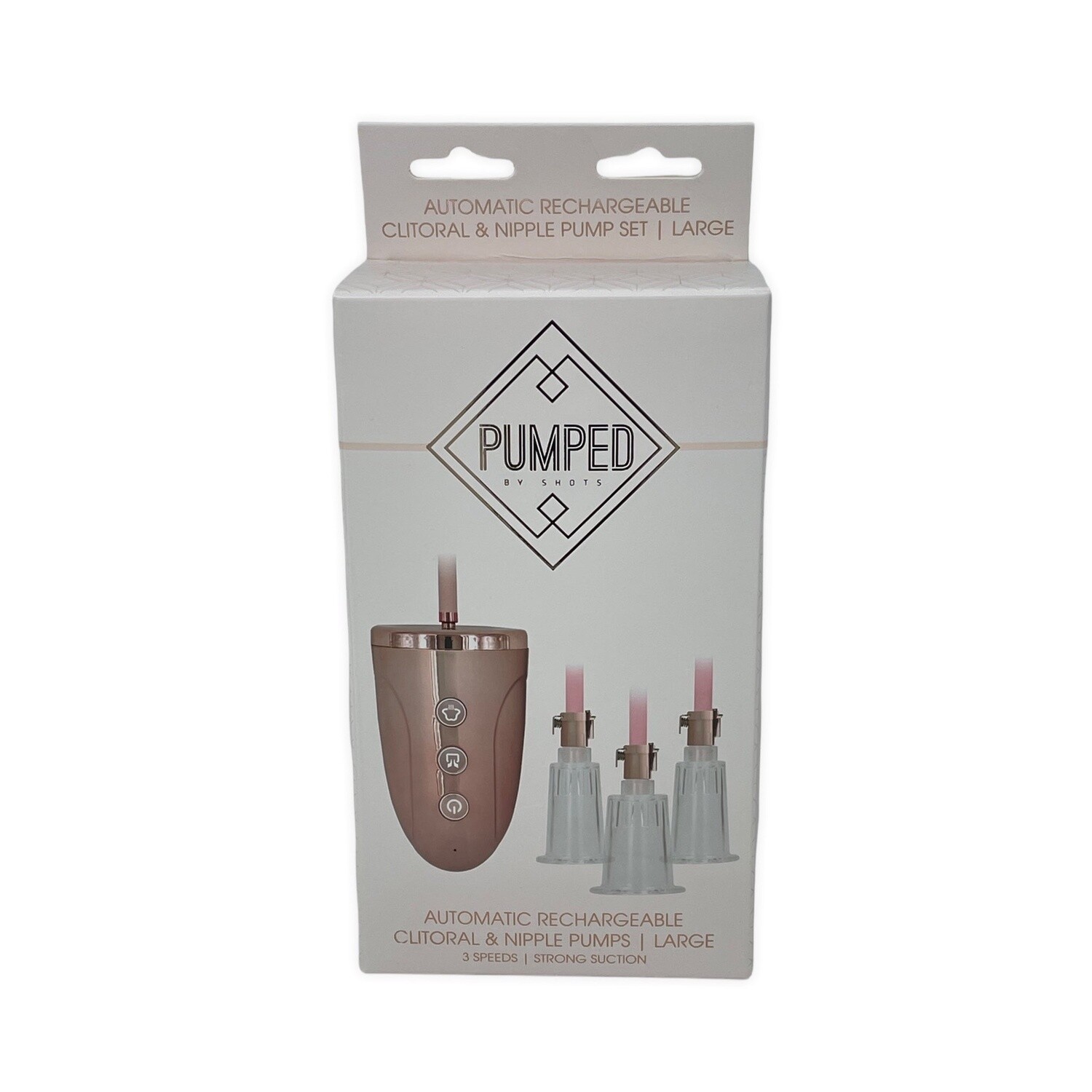 Pumped Automatic Rechargeable Clitoral &amp; Nipple Pump Set