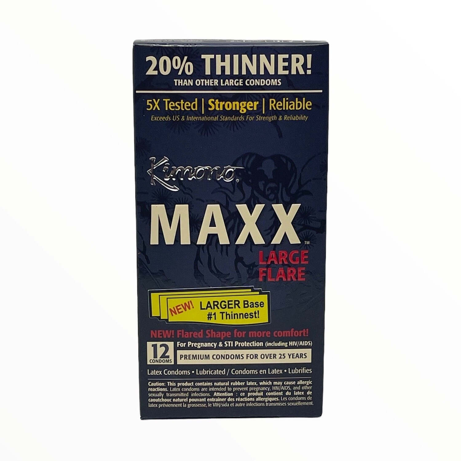 Kimono MAXX Large Flare Condoms - 12 Pack
