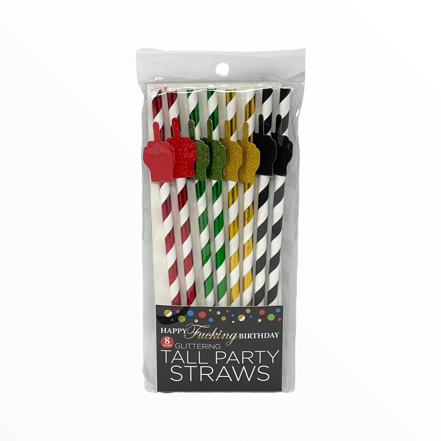 Happy F&#39;n Birthday Tall Party Straws