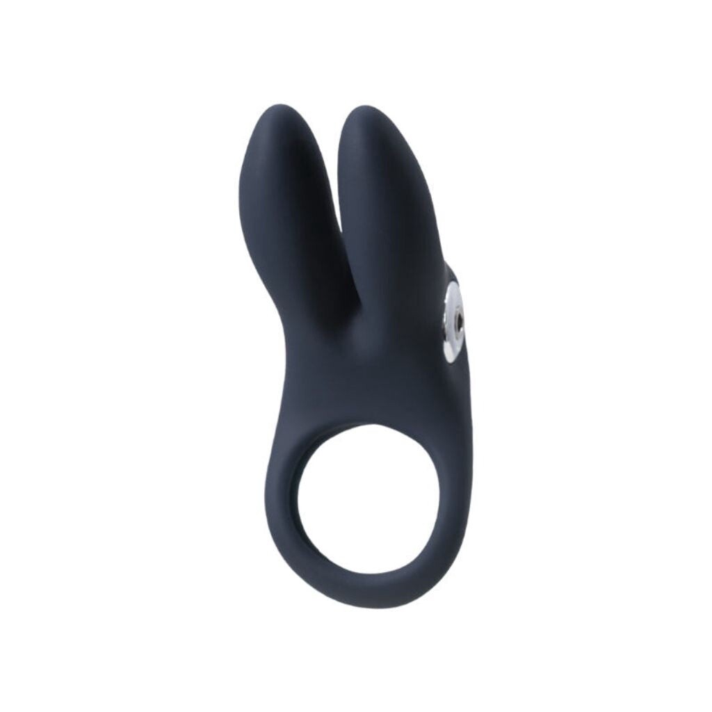Sexy Bunny Rechargeable C-Ring, Color: Black