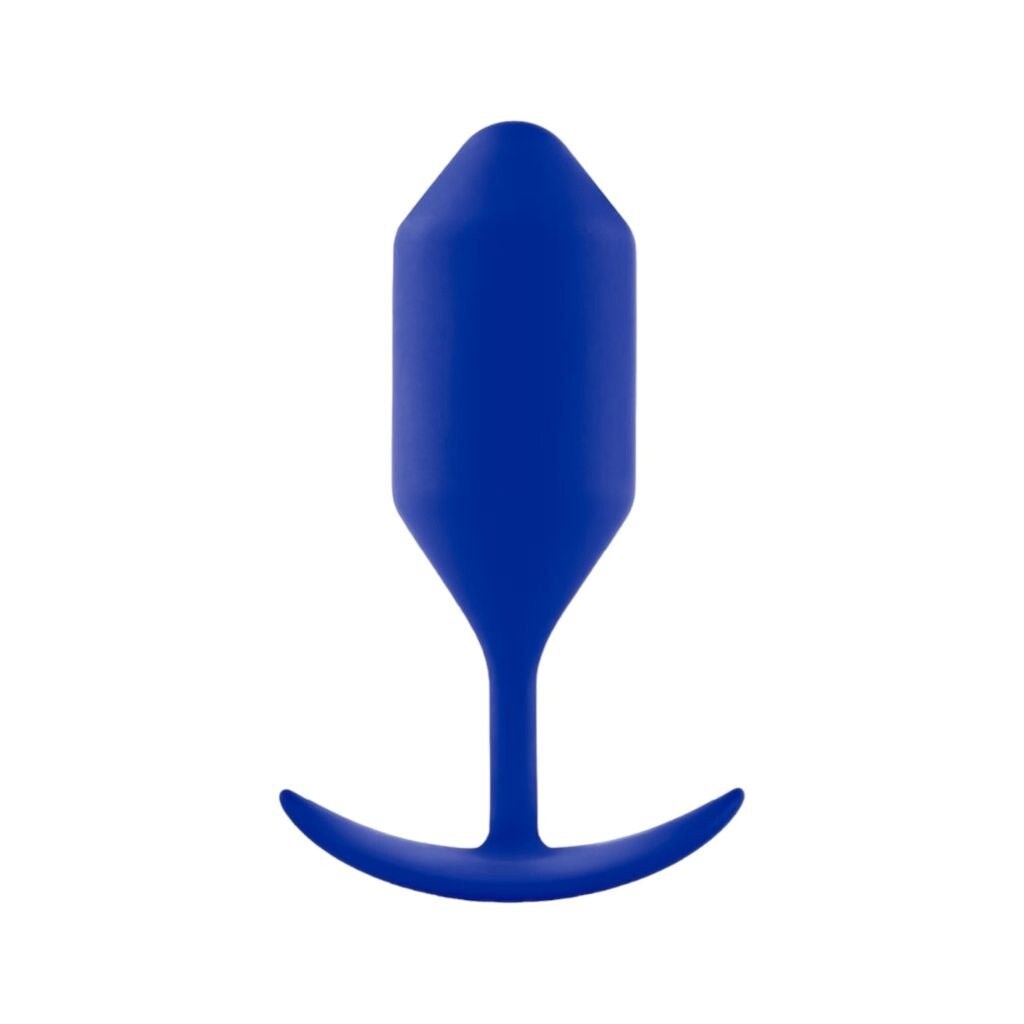 B-Vibe Snug Plug 4 Weighted Anal Plug, Color: Navy