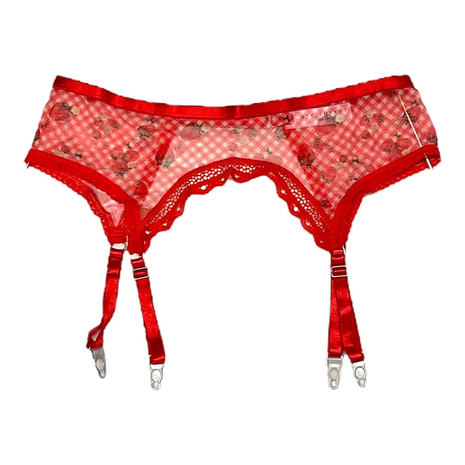Strawberry Jam Adjustable Garter Belt, Size: XS/S