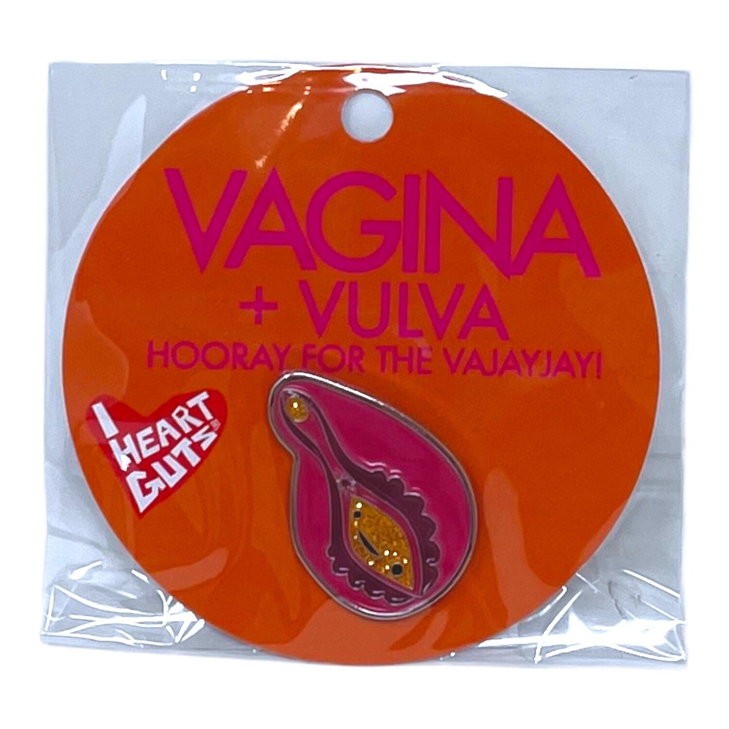 Sparkly Vagina &amp; Vulva Enamel Pin