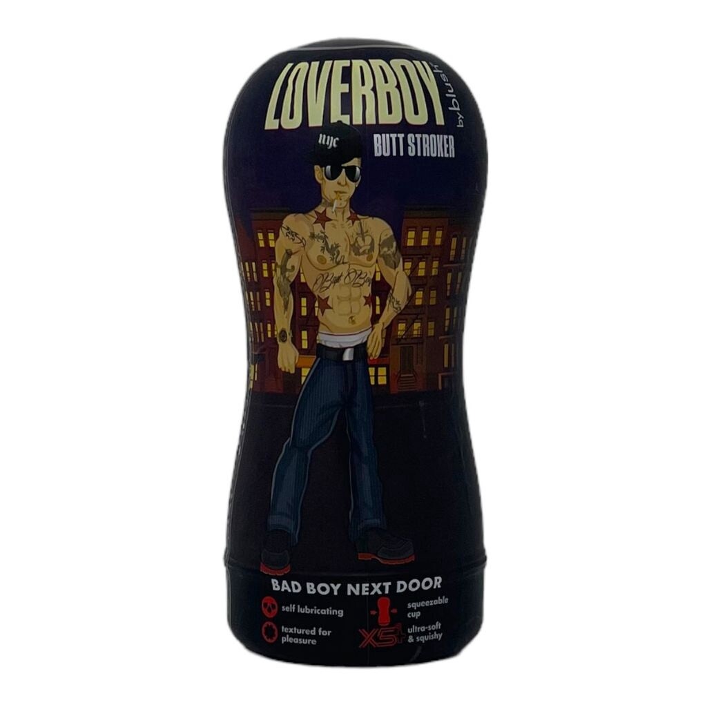Loverboy Self Lubricating Anal Stroker, Style: Bad Boy (Light)