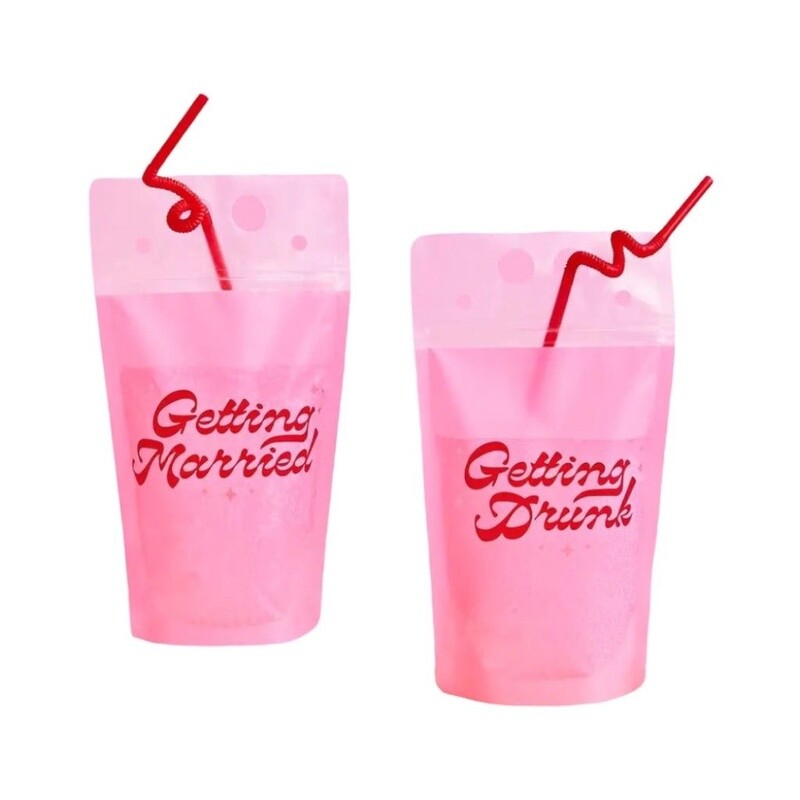 Getting Married Drink Pouches Set
