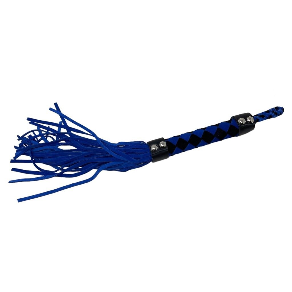 Plesur 15&quot; Leather Flogger, Color: Blue