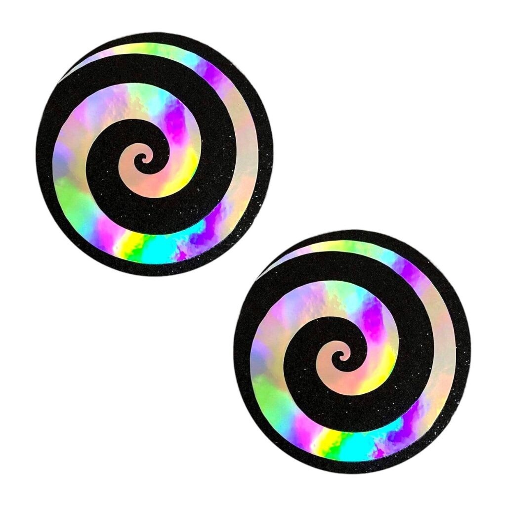 Holographic Spiral Glitter Pasties
