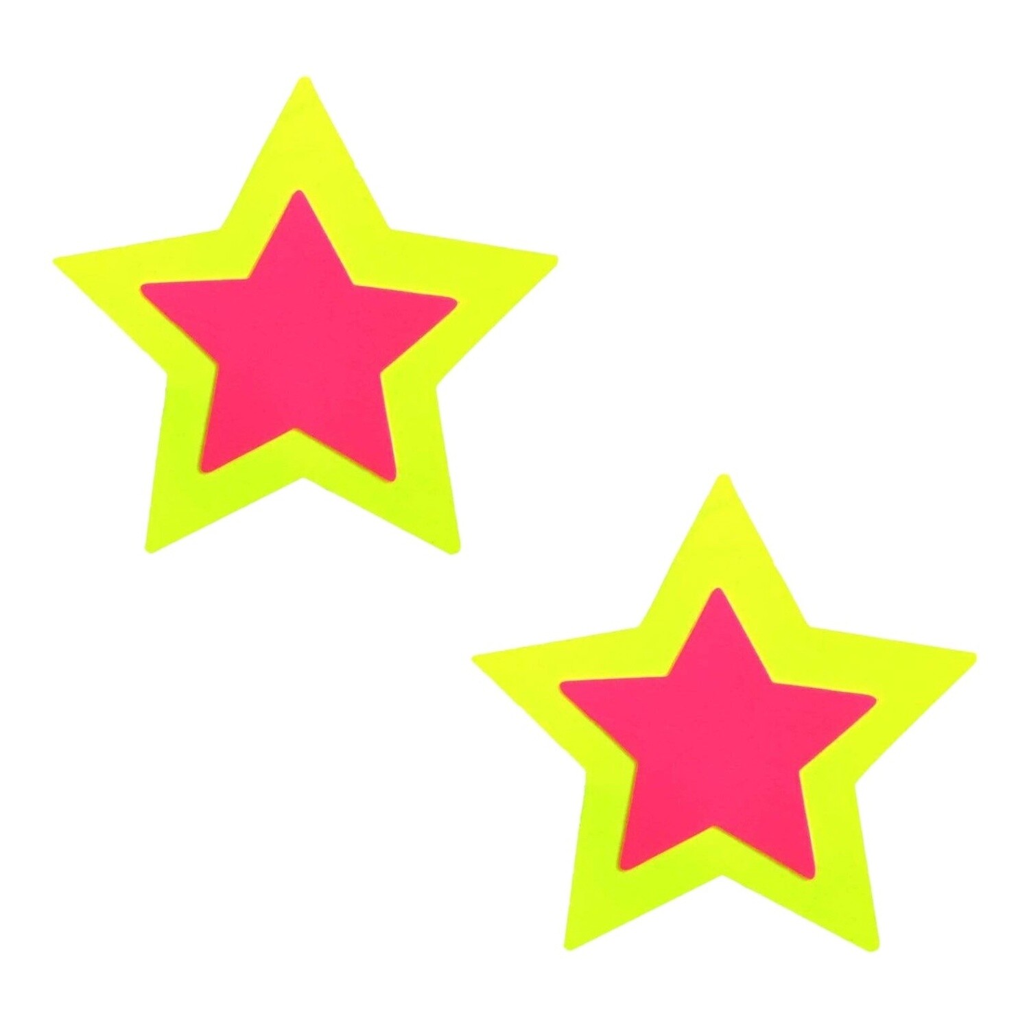 Neon Yellow &amp; Pink Starburst Pasties