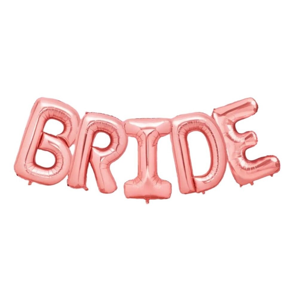 Rose Gold Bride Party Balloons