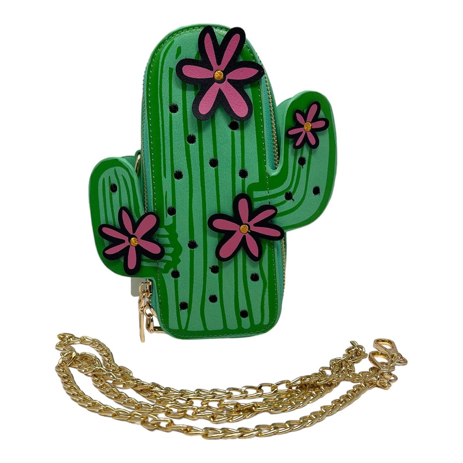 Vegan Leather Cactus Crossbody Bag