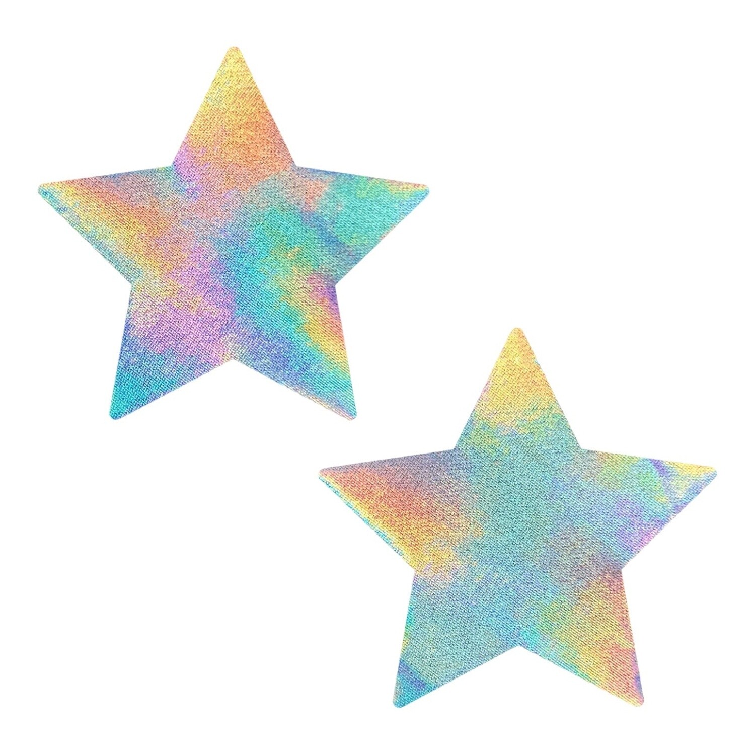 Gun Metal Holographic Star Pasties