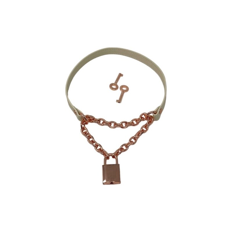 Petite Leather Locking Martingale Collar
