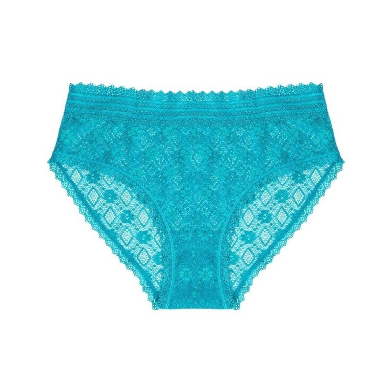 Teal Blue Lace Bikini Brief