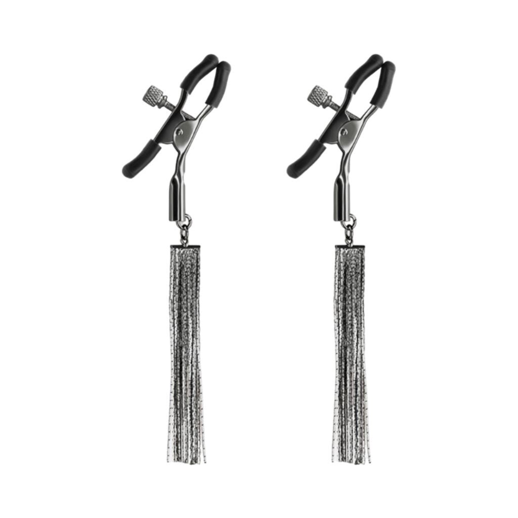 Bound D2 Chain Tassel Nipple Clamps, Color: Gunmetal Grey