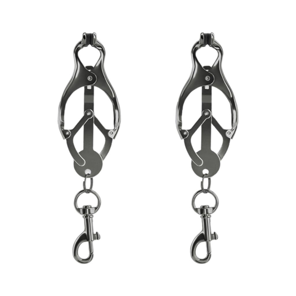 Bound C3 Clover Nipple Clamps, Color: Gunmetal Grey