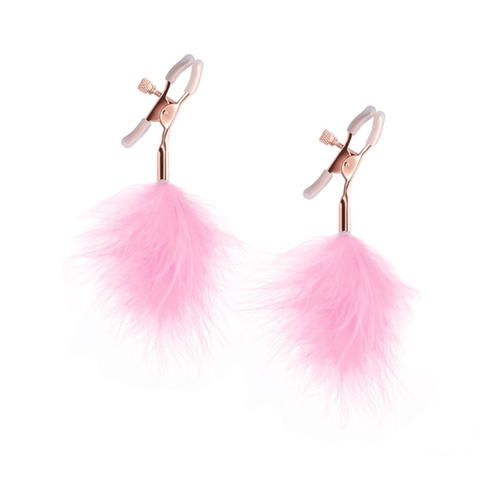 Bound F1 Feather Nipple Clamps, Color: Pink