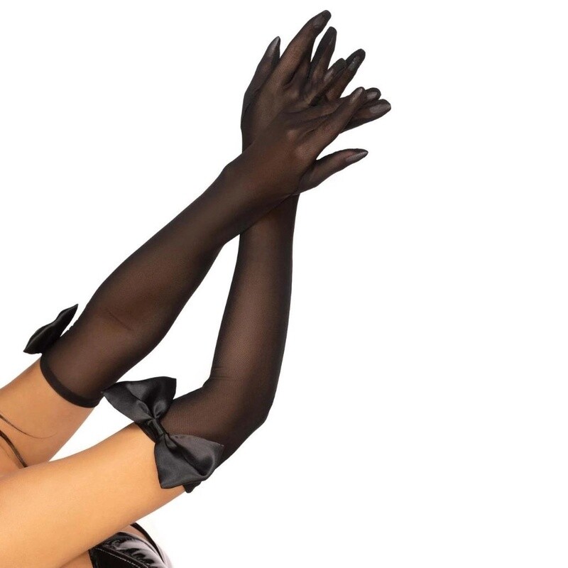 Bow Top Mesh Gloves