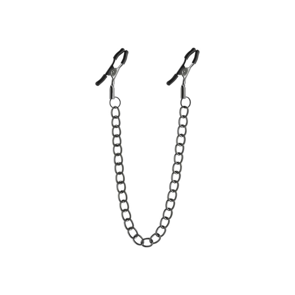 Bound DC2 Nipple Clamps with Chain, Color: Gunmetal Grey