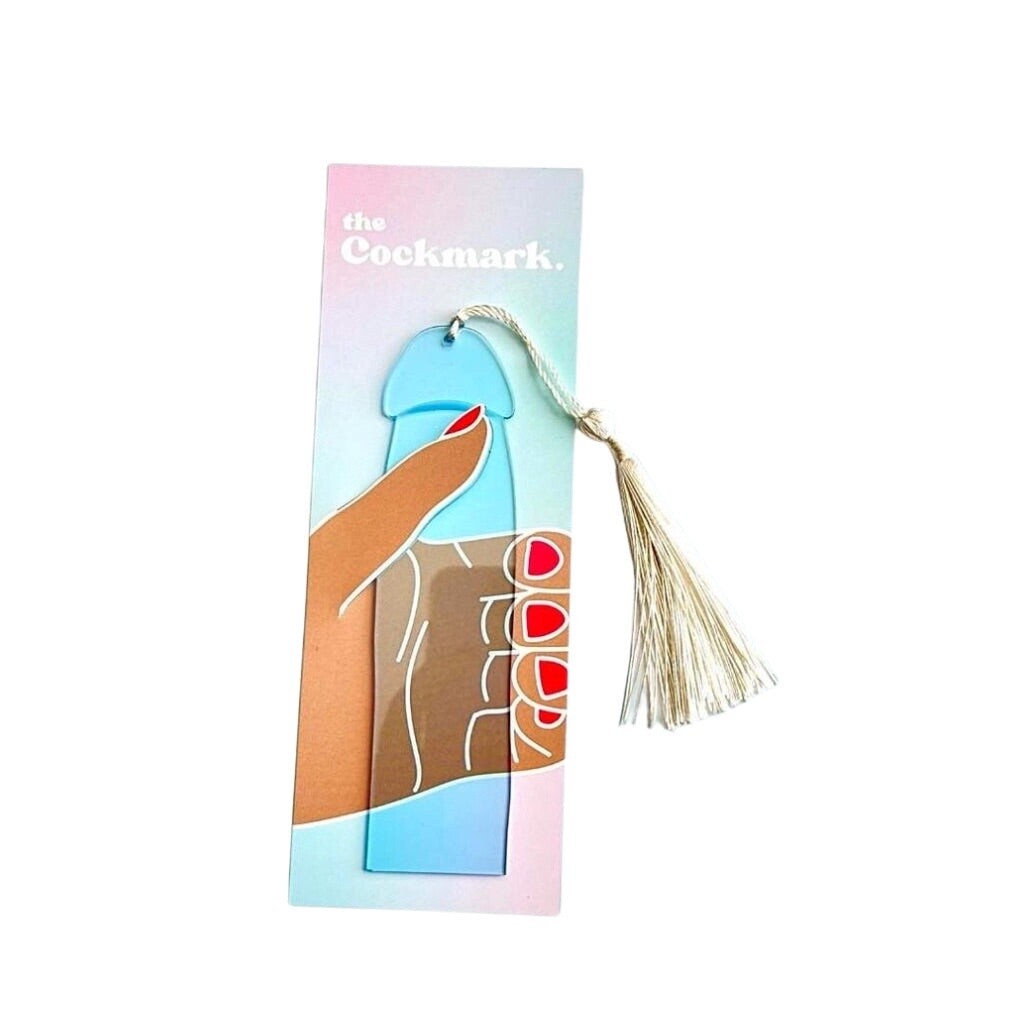 Cockmark Clear Bookmark, Color: Ice Blue