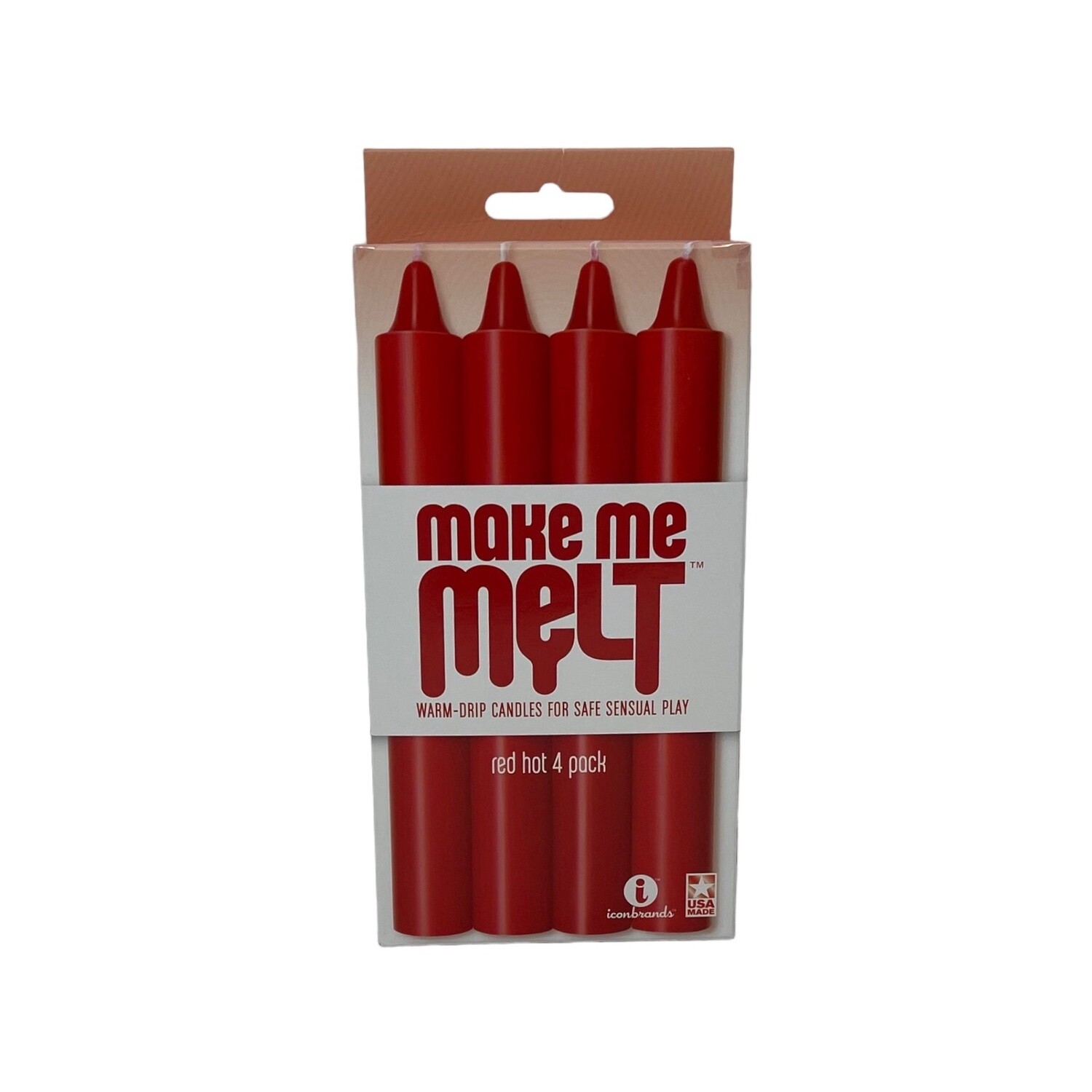 Make Me Melt Warm Drip Candles, Color: Red