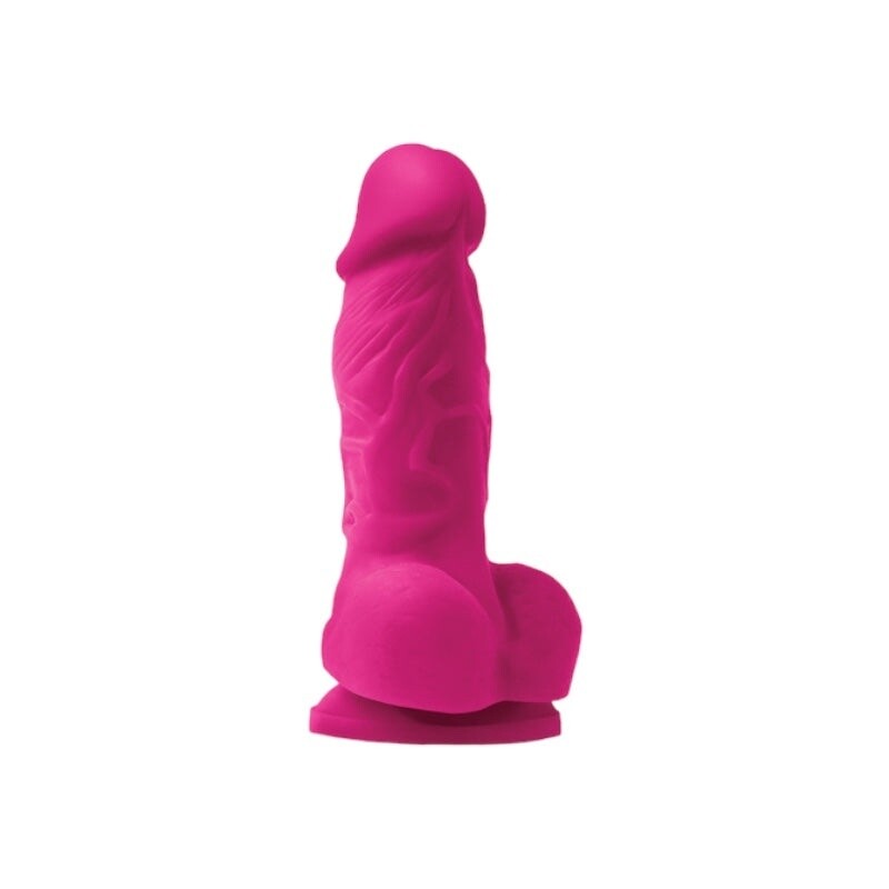 Colours Realistic Silicone Dildo 4&quot;, Color: Pink