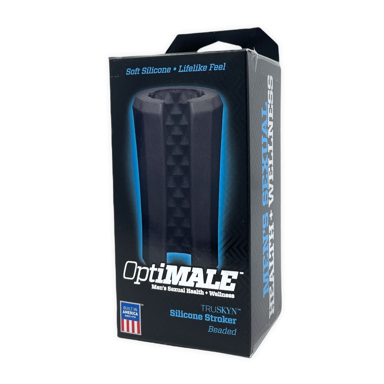 Optimale Truskyn Silicone Stroker Beaded Black 4 Inch