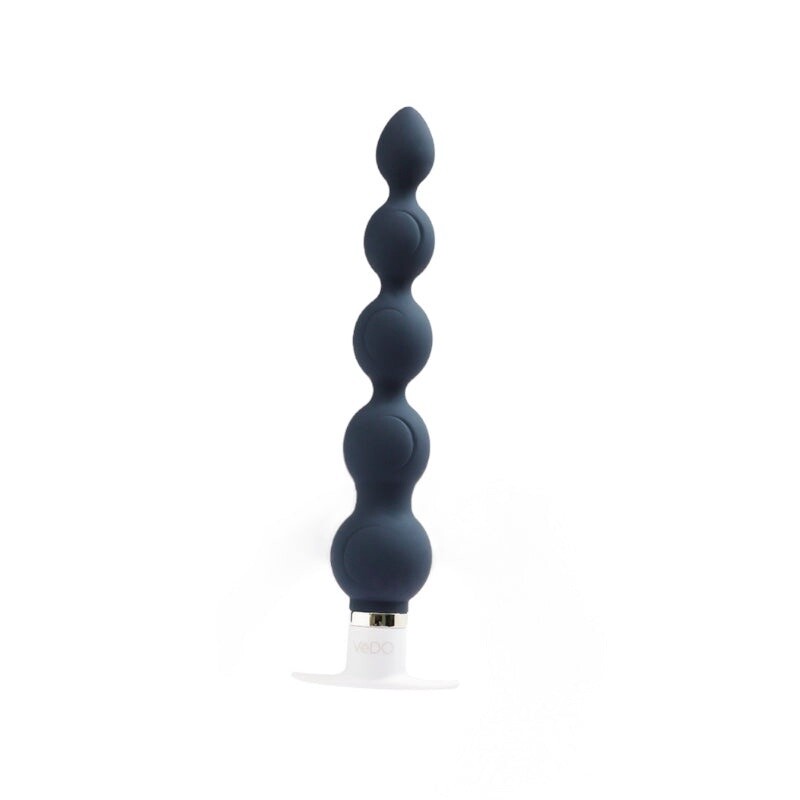 Quaker Anal Beads Vibrator, Color: Black